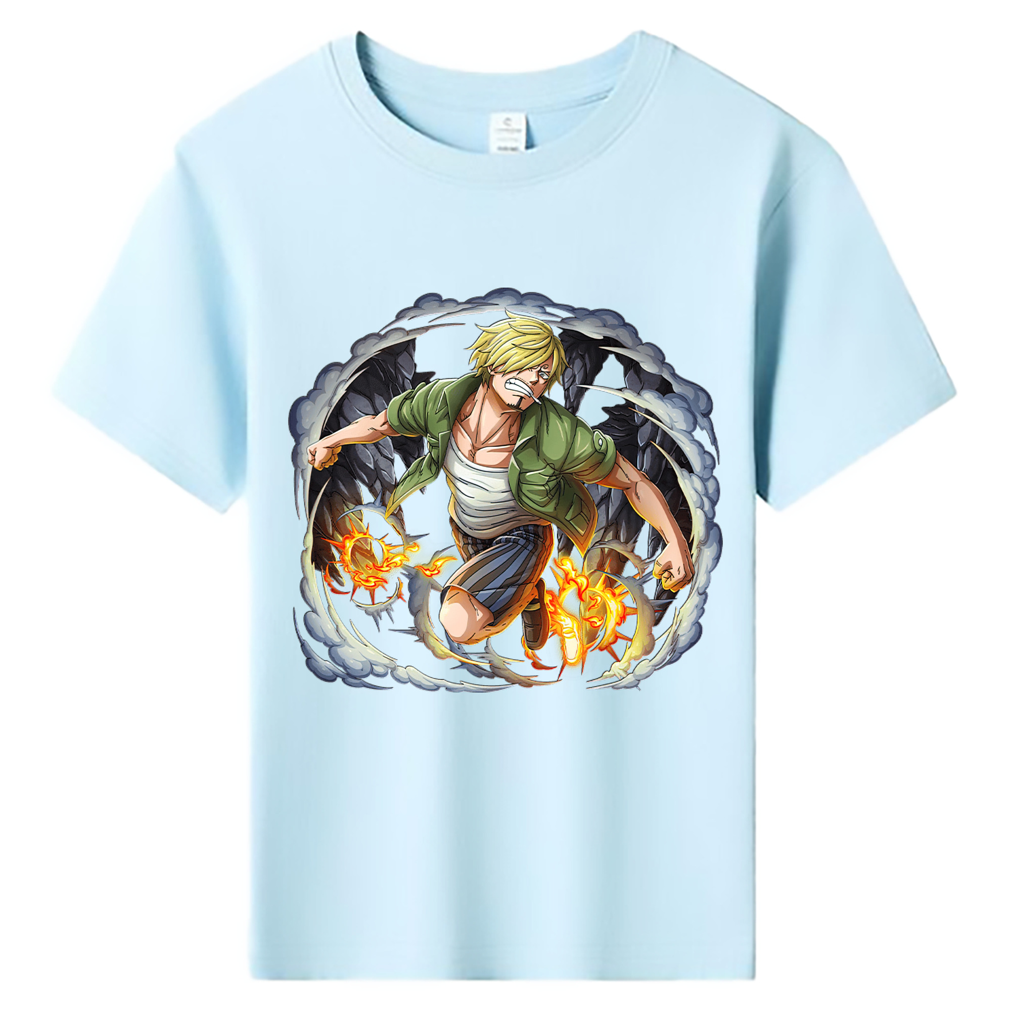 （画像用） ワンピース サンジ ONE PIECE Sanji 綿100％キッズTシャツ（フロントプリント）
